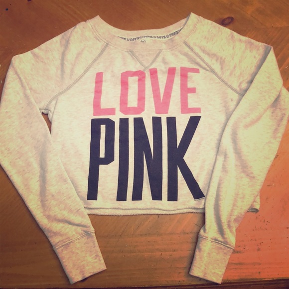 PINK Victoria's Secret Tops - Victoria Secret PINK Crop Sweatshirt PINK Victoria's Secret Tops - Victoria Secret PINK Crop Sweatshirt